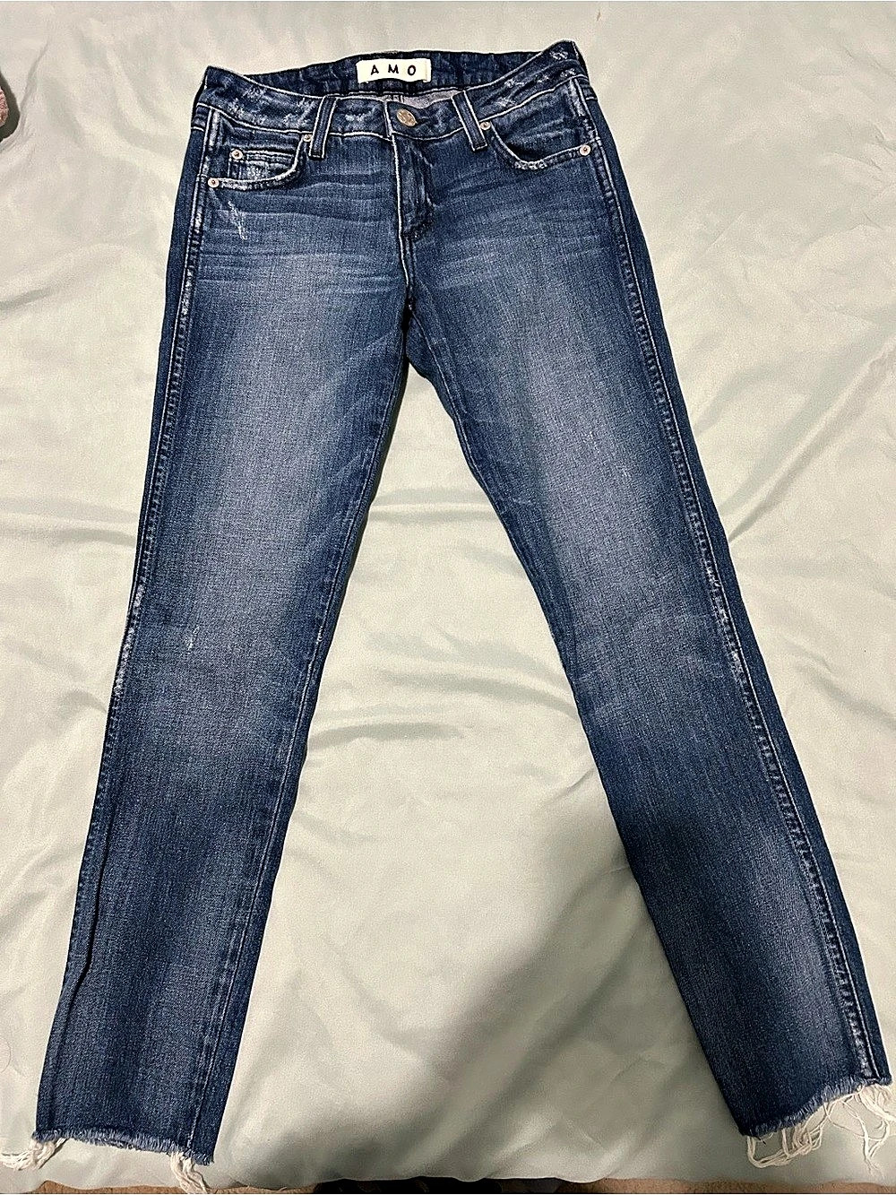 AMO STIX CROP Skinny Jeans Blue Waist 25